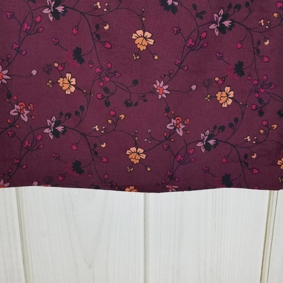Ann Taylor LOFT Maroon Pink Print Mini Skirt - Picture 6 of 8